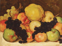 Репродукция картины "still life with fruit" художника "тоница николае"