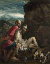 Картина "the good samaritan" художника "бассано якопо"