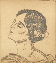 Картина "ecaterina&#39;s portrait (wife of the painter)" художника "тоница николае"