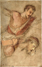 Копия картины "studies for a scourging soldier and the head of christ" художника "бассано якопо"