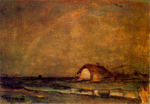 Копия картины "farm on the great hungarian plain" художника "торняй янош"