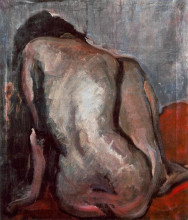 Копия картины "sitting nude from the back" художника "торняй янош"