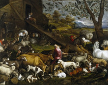 Копия картины "the entry of the animals into noah’s ark" художника "бассано якопо"