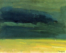 Картина "clouding over the great hungarian plain" художника "торняй янош"