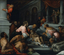 Репродукция картины "christ healing the lame man" художника "бассано якопо"