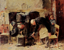 Репродукция картины "preparing the meal" художника "тороп ян"