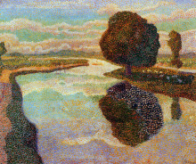 Копия картины "landscape with canal" художника "тороп ян"