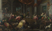 Копия картины "the purification of the temple" художника "бассано якопо"