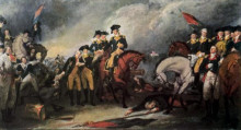 Репродукция картины "the surrender of the hessian troops at the battle of trenton" художника "трамбулл джон"