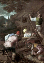 Картина "the sacrifice of noah" художника "бассано якопо"