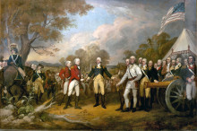 Копия картины "the surrender of general burgoyne" художника "трамбулл джон"