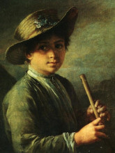 Репродукция картины "мальчик с жалейкой" художника "тропинин василий"