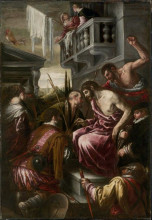 Картина "the mocking of christ" художника "бассано якопо"