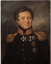 Копия картины "портрет генерала а.и.горчакова" художника "тропинин василий"