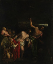 Картина "the baptism of christ" художника "бассано якопо"