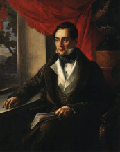 Копия картины "portrait of p. n. zubov" художника "тропинин василий"