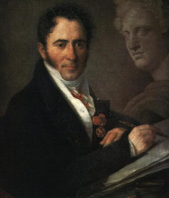 Копия картины "портрет гравера н.и. уткина" художника "тропинин василий"