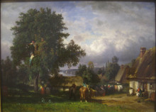 Копия картины "apple harvest in normandy" художника "труайон констан"