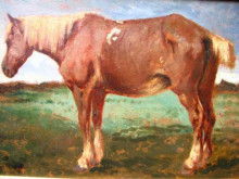 Репродукция картины "horse portrait" художника "труайон констан"
