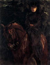 Репродукция картины "the equestrienne - ida g&#246;rz" художника "трюбнер вильгельм"