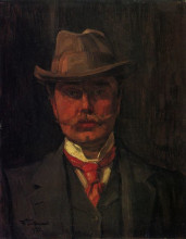 Репродукция картины "self-portrait" художника "трюбнер вильгельм"