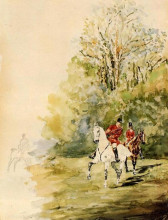 Копия картины "hunting" художника "тулуз-лотрек анри де"