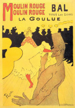 Копия картины "moulin rouge la goulue" художника "тулуз-лотрек анри де"