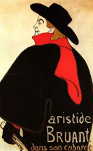Репродукция картины "aristide bruant in his cabaret" художника "тулуз-лотрек анри де"