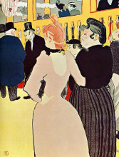 Репродукция картины "at the moulin rouge, la goulue with her sister" художника "тулуз-лотрек анри де"