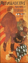 Репродукция картины "les ambassadeurs aristide bruant and his cabaret" художника "тулуз-лотрек анри де"