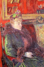 Репродукция картины "portrait of madame de gortzikolff" художника "тулуз-лотрек анри де"
