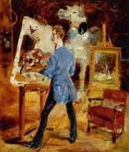 Копия картины "princeteau in his studio" художника "тулуз-лотрек анри де"
