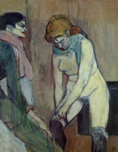 Картина "woman pulling up her stockings" художника "тулуз-лотрек анри де"