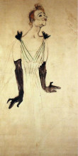 Копия картины "yvette guilbert taking a curtain call" художника "тулуз-лотрек анри де"