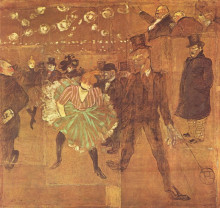 Копия картины "booth&#160;of la goulue&#160;at&#160;the&#160;foire du trone&#160;(dance&#160;at&#160;the moulin&#160;rouge)" художника "тулуз-лотрек анри де"