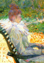Копия картины "madame e. tapie de celeyran in a garden" художника "тулуз-лотрек анри де"