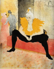 Копия картины "they cha u kao, chinese clown, seated" художника "тулуз-лотрек анри де"