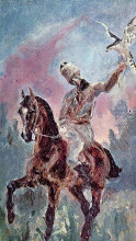 Репродукция картины "the falconer, comte alphonse de toulouse lautrec" художника "тулуз-лотрек анри де"