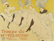 Картина "troupe de mlle elegantine (affiche)" художника "тулуз-лотрек анри де"