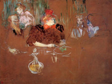 Репродукция картины "dinner at the house of m. and mme. nathanson" художника "тулуз-лотрек анри де"