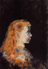 Репродукция картины "portrait of a child" художника "тулуз-лотрек анри де"