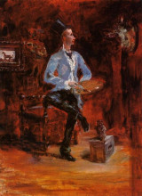 Репродукция картины "princeteau in his studio" художника "тулуз-лотрек анри де"