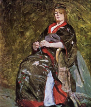 Репродукция картины "lili grenier in a kimono" художника "тулуз-лотрек анри де"