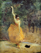 Репродукция картины "the spanish dancer" художника "тулуз-лотрек анри де"