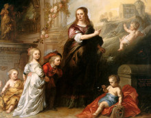 Копия картины "josina copes van westrum and her children" художника "тульден теодор ван"