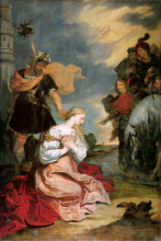 Картина "marthyrship of the holy barbara" художника "тульден теодор ван"