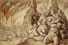 Копия картины "the greeks leave after fire of troy" художника "тульден теодор ван"