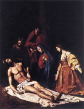 Картина "the descent from the cross" художника "турнье николя"