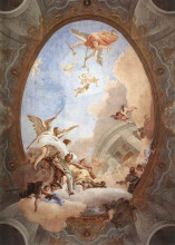 Картина "allegory of merit accompanied by nobility and virtue" художника "тьеполо джованни баттиста"