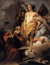 Картина "abraham and the three angels" художника "тьеполо джованни баттиста"